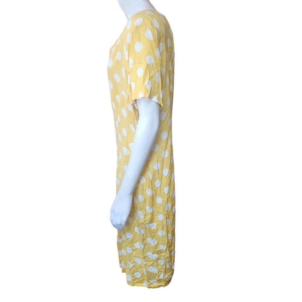 Vintage Habits Yellow & White Polka Dot Shift Dress (18) - Picture 4 of 6